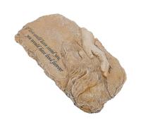 WOONEKY Resin Pet Memorial Stone Garden Tombstone Tribute Statue for Dogs and Cats Indoor Outdoor Lawn Decoration Realistic Loving Touch Design Healing Bereavement Gift for Pet Loss