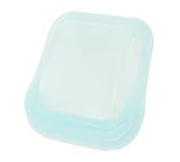 WOONEKY Reusable Small Silicone Medicine Pouch Resealable Travel Pill Bag Portable Storage Container Transparent Blue Compact Medical Organizer for Go
