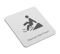 WOONEKY Reusable Wet Floor Caution Sign with Aluminium-plastic Panel and Adhesive Tape, Waterproof and Wear-resistant Slippery Floor Safety Display for Homes and Multiple Environments
