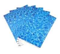 WOONEKY Ripple Sticker Sheet Scene Water Decal Paper 6 Sheets Self Adhesive Coated Plastic Miniature Lake River for Autumn and Winter Model Scenery