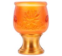 WOONEKY Ritual Water Cup Buddha Offering Chalice Miniature Lotus Holy Cup with Multifunctional Design for Temple and Household Worship