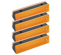 WOONEKY Road Reflectors Reflective Markers Double-sided 4pcs Rectangular for Enhanced Visibility, Abs Material Pavement Delineators Suitable for Road Signage and Highway Use