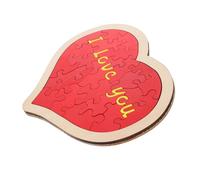 WOONEKY Romantic Heart Jigsaw Puzzle Board Exquisitely Crafted Wooden Heart Puzzle for Wedding Anniversaries Valentine's Day Decoration Soothing Activity Charming Ornaments