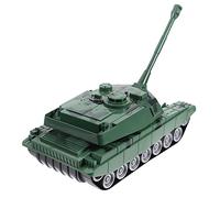 WOONEKY Rotatable Turret Tank Model Simulation for Boys Inertial Drive Birthday Realistic Design for War Scene Decoration
