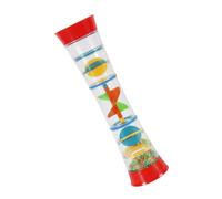 WOONEKY Rotating Kaleidoscope Toy Hand Bell for Kids, Plastic Cognitive Plaything in Red, Educational Sensory Toy for Early Learning and Development