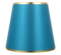 WOONEKY Round Fabric Table Lampshade Premium Soft Touch Light Cover for Desk and Bedside Lamps Elegant Green-Gold Shade for Bedroom Living Study