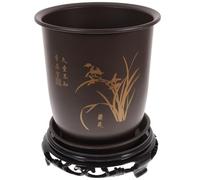 WOONEKY Rounded Plastic Orchid Planting Pots with Drainage, Lightweight Plant Nursery Planter Flower Pots for Home and Gardening, Provides Nourishing Space for Plants