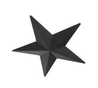 WOONEKY Rustic Iron Star Wall Decor Black Metal Pendant for Bar Cafe Office Vintage European Farmhouse Hanging Sculpture Easy Installation