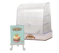 WOONEKY Scale Clear Cabinet for Figures Easy Assembly Craft Safe for for Creative Play and Miniature World
