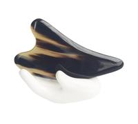WOONEKY Scraping Massage Tool Facial Care Therapy Trigger Point Natural Buffalo Horn Multi-Functional Present for Friends Family