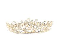 WOONEKY Shiny Baroque Style Bridal Crown Tiara Elegant Wedding Headdress for Durable Alloy Design for Weddings Parties and Photoshoots