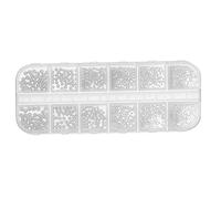 WOONEKY Shiny Metal Nail Art Charms Compartment DIY Manicure Decor for Unique Nail Designs Easy Application for Parties Performances Creative Styles