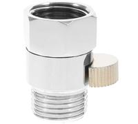 WOONEKY Shower Head Flow Control Valve 4mm Water Shut Off Valve with Chrome Plated Male and Female Threads Bathroom Replacement Connector for Shower Hose