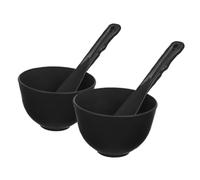 WOONEKY Silicone Face Mask Mixing Bowl Set 2 Pieces DIY Mask Maker Kit with 2 Applicator Sticks for Home Facial Skincare