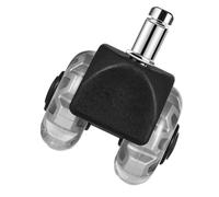 WOONEKY Silver Transparent Office Chair Replacement Wheel Caster for Home and Office Heavy Duty Swivel Caster with Smooth Quiet Rolling Easy to Install Fits Chairs