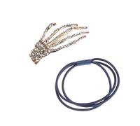 WOONEKY Skeleton Hair Clip Red Punk Claw Hairpin for Women Unique Human Bone Design Hair Accessory Stylish Gift and Decoration