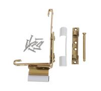 WOONEKY Sliding Window Hinge, Inner Open Casement Hinge, Carbon Steel Corner Hinge Accessories with White Cover Caps, 1 Set, Versatile Compatibility, PVC Window, Home DIY Repair