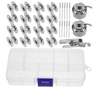 WOONEKY Small Bobbin Case Set for Sewing Machines Replacement Bobbins Fit Brother Industrial Models Smooth Surface Practical Accessories for Embroidery and Household Stitching