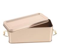 WOONEKY Small Cookie Jar Metal Cookie Tin Candy Boxes Rose Gold Iron Creative Snack Storage Tin with Fine Workmanship for Decoration Festival