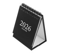 WOONEKY Small Desk Calendar Black Color Monthly Desktop Standing Flip Planner with Ink-resistant Paper for Family Classroom Office Daily Motivation and Organization
