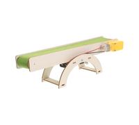 WOONEKY Small DIY Electric Conveyor Belt Stem Kit Wooden Assembly Puzzle Educational for Engaging Science and Engineering Experience Safe and Reliable Craft Kit for Students