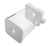 WOONEKY Small Fish Tank for Desk Transparent Plastic Aquarium with Top Feeding Hole Compact Ecological Design for Betta Shrimp Goldfish Office Desktop Decor