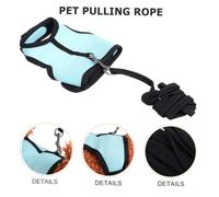 WOONEKY Small Pet Vest Harness with Pulling Rope for Rabbits Lightweight Breathable PVC Mesh and Comfortable Traction Leash for Bunny and Small Animals