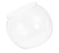 WOONEKY Small Transparent Plastic Fish Tank Unbreakable Round Aquarium for Goldfish and Turtles Fall Resistant with High Clarity for Desktop Use Reusable Clear Bowl