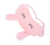WOONEKY Soft Plush Rabbit Sleep Mask for Boys Cute Light Blocking Eye Cover for Sleeping Travel Friendly Fluffy Blindfold Comfortable Fit for Naps and Night Rest