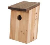 WOONEKY Solid Wood Bird House Bird Nesting Box for Sparrows Squirrel House Nesting Box Outdoor Decorative Decoration