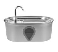 WOONEKY Stainless Steel Cat Water Fountain with Quiet Circulating System USB Automatic Pet Drinking Dispenser for Cats and Small Dogs Silent Flowing Waterer for Healthy Hydration