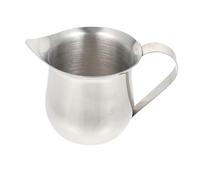 WOONEKY Stainless Steel Milk Frothing Pitcher with Handle Small Creamer Jug for Syrups Honey Sauces Portable Dishwasher Safe Milk Steamer Cup for Coffee and Kitchen Use