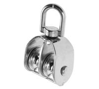 WOONEKY Stainless Steel Rotating Pulley Block for Fitness Training Ship Operations Industrial Use Durable Swivel Design Easy Installation Heavy Duty Hardware for Efficient Lifting and