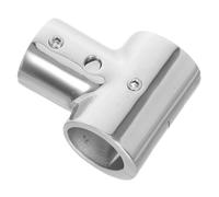 WOONEKY Stainless Steel Tee Pipe Connector Railing Fitting Right Angle Separable Joint for Yacht Handrail Hardware Compatible with Standard Boat Pipe Systems