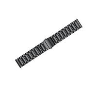 WOONEKY Stainless Steel Watch Strap for Wear Stylish Comfortable Replacement Band Compatible with Amazfit Youth Version Black