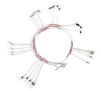 WOONEKY Stainless Steel Wire Balance Fishing Leader Rig Set Tangle Sturdy Balance Bracket for Sea and Lake Angling with Hooks and Clips Flexible Wire Leader Fishing Trace for Improved