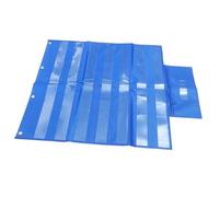 WOONEKY Standard Blue Pocket Chart for Classroom Wall Hanging Multipurpose Storage for Word Cards and Sentence Strips Space-saving Teaching Organizer with Multiple Pockets for Home and