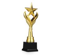 WOONEKY Star Shape Award Trophy with Metallic Finish Unique Five Pointed Design Competition Trophy for Sports Academic Party Celebrations Versatile Keepsake for Winners and Champions