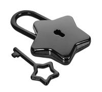 WOONEKY Star Shaped Mini Diary Lock and Key Set Portable Zinc Alloy Small Padlock for Jewellery Box with Stylish Design, Easy to Use Travel Lock Suitable for Gym Locker or School Use