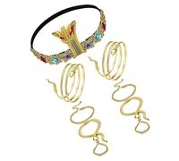 WOONEKY Style Headband Snake Hair Decor Set Novel Bracelets for Boys Girls Halloween Costumes