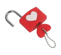 WOONEKY Suitcase Locks with Keys Heart Padlock with Key Heart-Shaped Lock Red