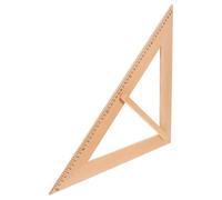 WOONEKY Teacher Measuring Equipment Demonstrating Geometric Problem-Solving Wooden Measuring Ruler with Wood Material and Enhancing Teaching Tools for Classroom Instruction