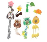 WOONEKY Teractive Cat Toys Set 4pcs Hanging Door Toys Catnip Ball Scratch-resistant Bite-proof for Indoor Cats