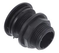 WOONEKY Threaded Bulkhead Water Tank Connector with Seal PVC Fitting for Rain Barrels Aquariums Ponds Storage Tanks