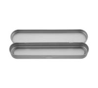 WOONEKY Tinplate Box Stationery Storage Case Silver Stylish Portable Iron Metal Pencil Organizer Tweezer Case with Flip Lid for Daily Use and Travel