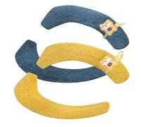 WOONEKY Toilet Seat Cover Pads 2 Pairs Fiber Washable Padded Covers for Toilet Seats Warmer Random