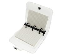 WOONEKY Transparent PVC Mini Coil Notebook with Binder Memo Pads Portable Refillable Notepad for Home Office School Planning and Creative Writing