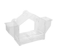 WOONEKY Transparent Window Bird Feeder Outdoor Weather-resistant Plastic Birdhouse with Strong Suction Cups Easy-clean Design for Wild Birds Garden Viewing