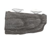 WOONEKY Turtle Basking Platform Floating Resin Island with Adjustable Suction Cups for Aquarium, High Water Level Resting and Hiding Dock Suitable for Aquatic Turtles and Tortoises