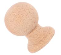 WOONEKY Unfinished Solid Wood Ball Finial for Bed Posts and Staircase Decor DIY Craft Hardwood Finial Topper with Classic Roman Style Natural Grain Decorative Post Cap for Home and Villa